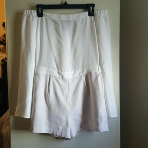 White off shoulder romper