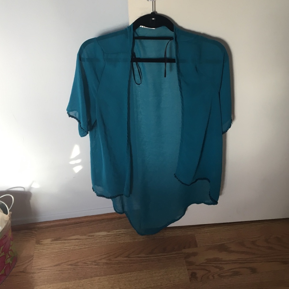 Polyester, turquoise, Kimono