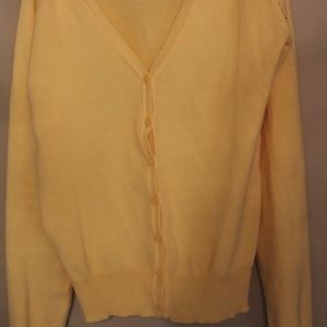 Ambiance Apparel Yellow Cardigan!