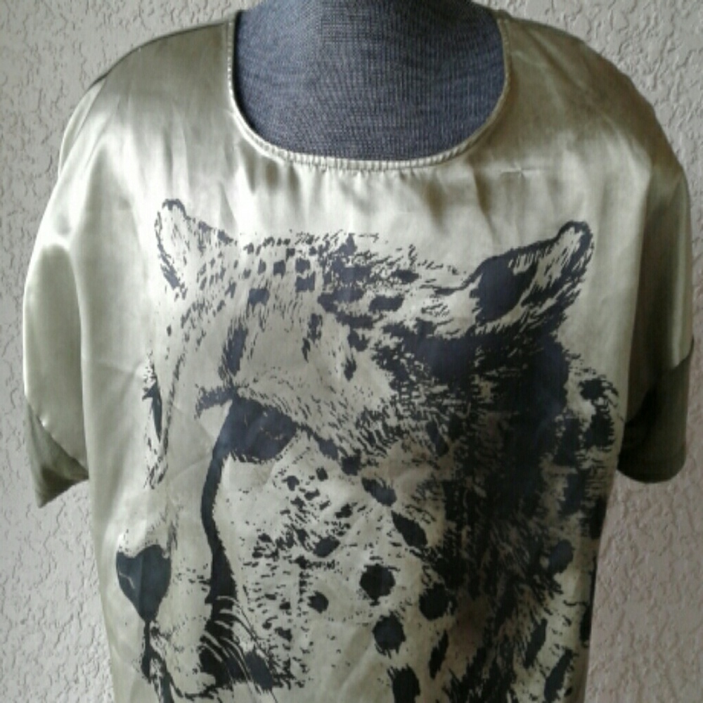 Faded Glory Cheetah Top