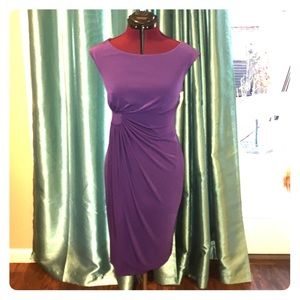 NWT Purple faux-wrap slip on dress, never worn!
