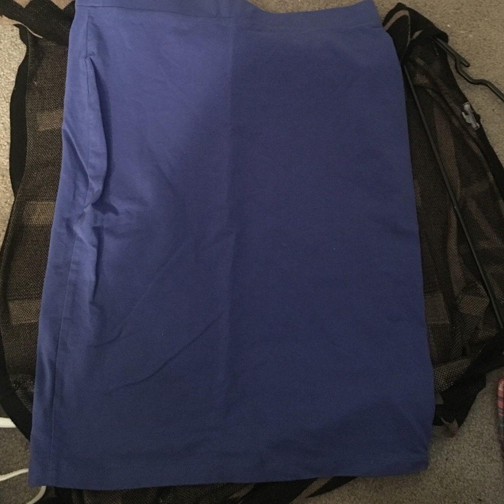 Blue pencil skirt