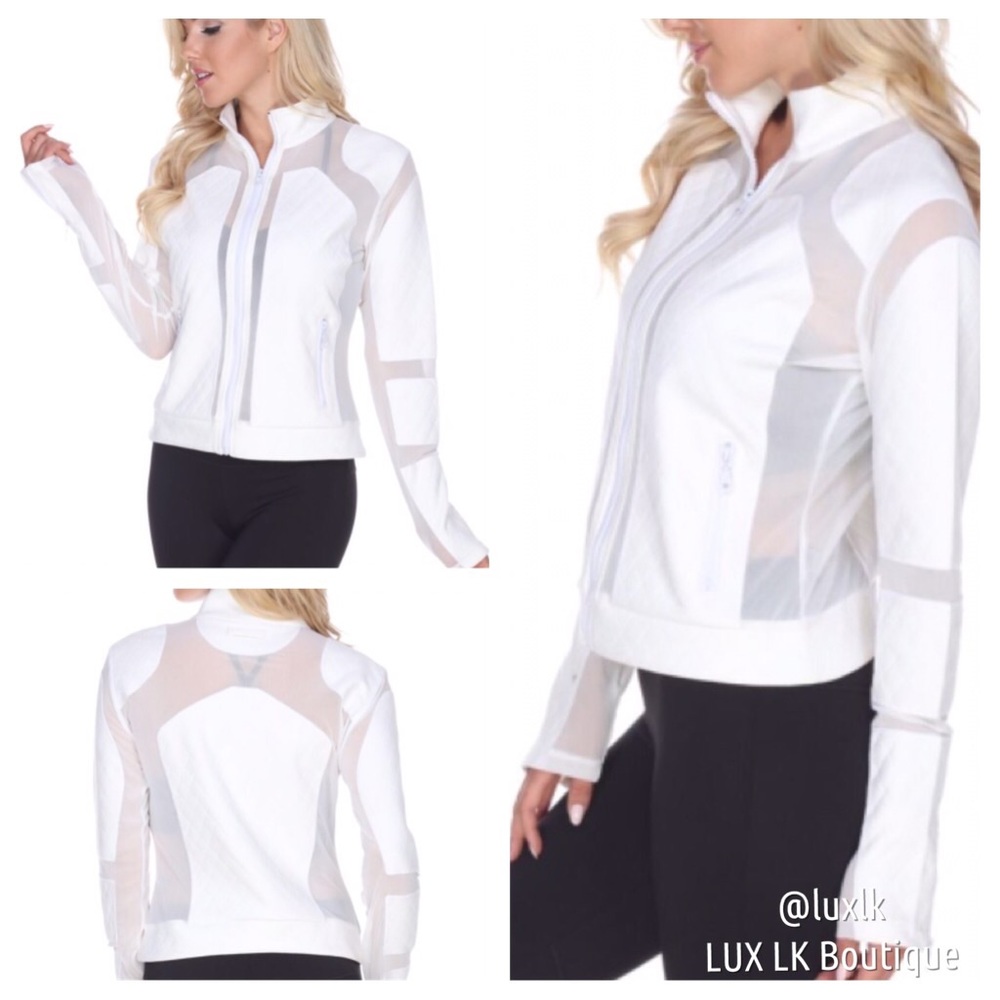 Electric Yoga Mesh Suede Moto Jacket