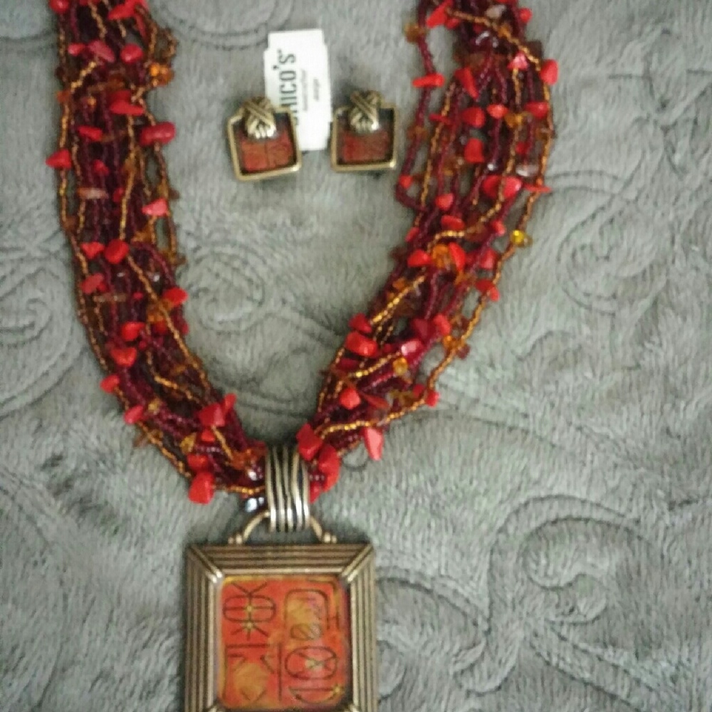 Chico's necklace and matching earrings