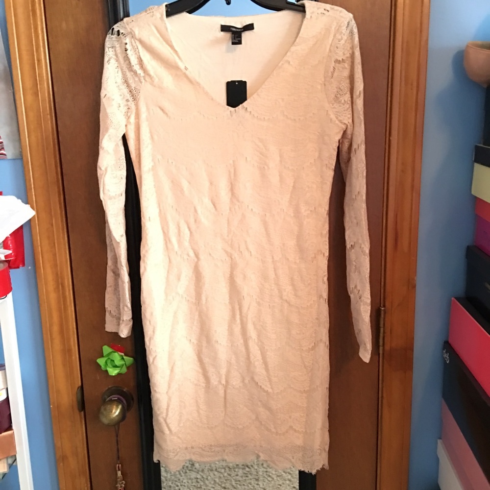 Brand new lace cream dress sz L