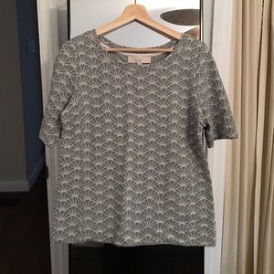 Ann Taylor LOFT Jacquard Sweatshirt Tee
