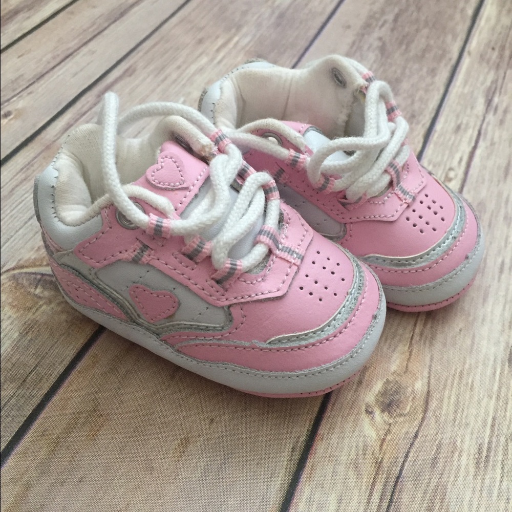 White/Pink Infant Tennis Shoes (3 Mos)