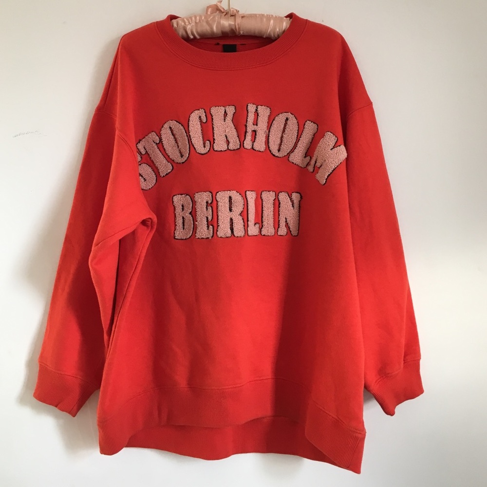 Stockholm Berlin orange sweatshirt