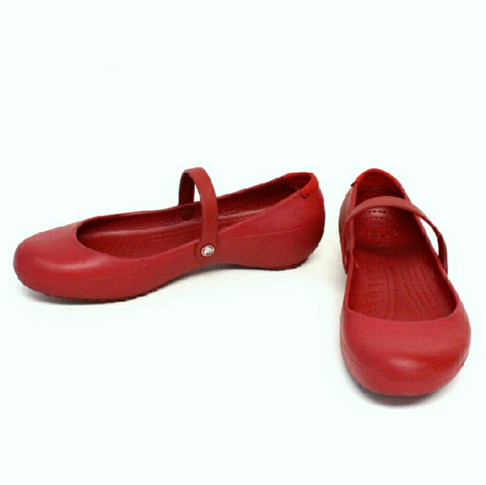 Crocs Red "Alice" Mary Janes