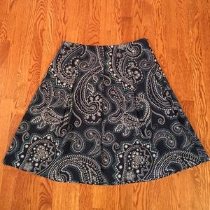 Talbots pleated A line skirt