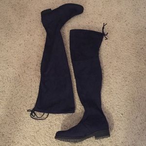 Navy over the knee boots 👢👢
