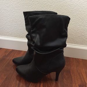 Black Paprika Boot Heels - Size 7