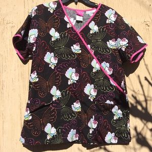 Hello kitty scrub top (gently used)