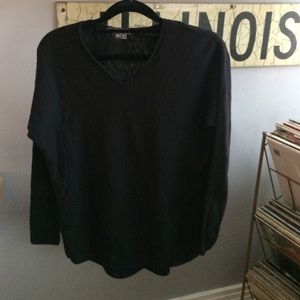 Vince black long sleeve tunic sweater