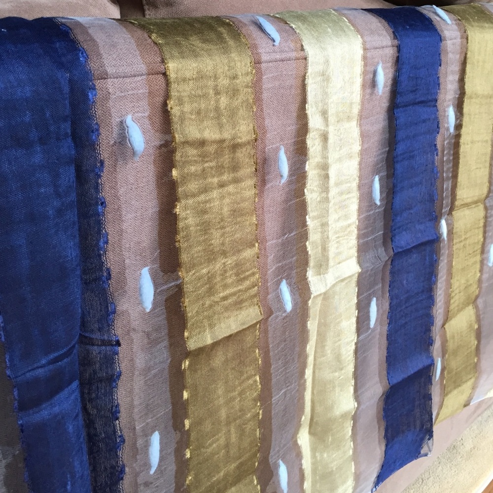 Elegant sheer silk wrap.