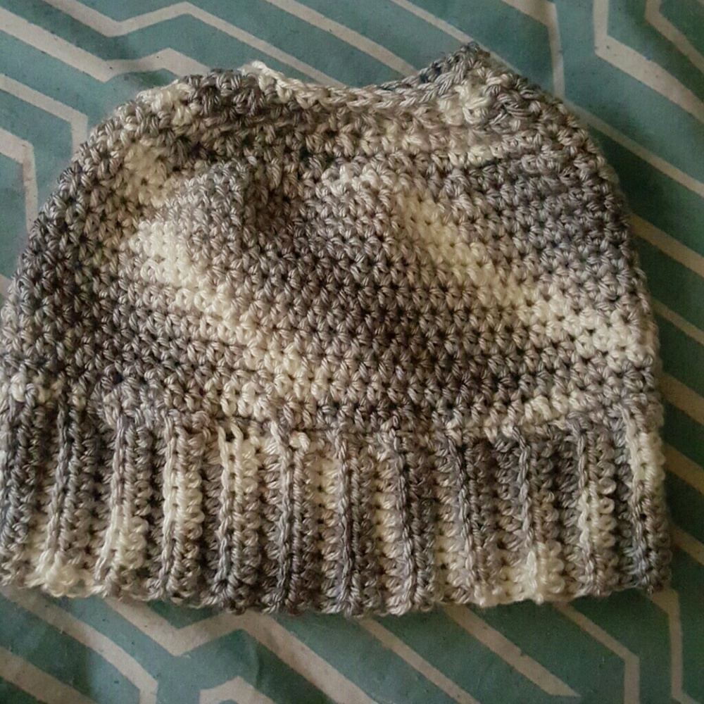 Messy bun hat