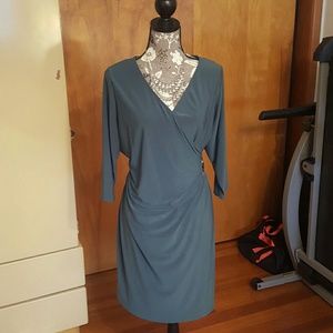 NY Collection Faux Wrap Dress