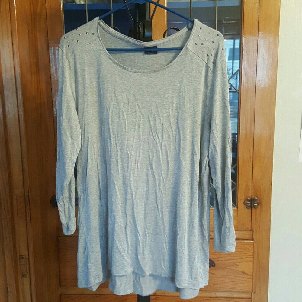 Studded shoulder top