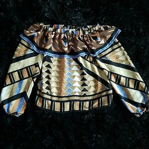 H&M Tribal Off-the-shoulder Top