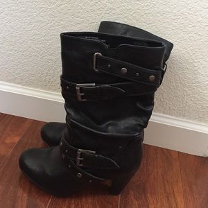 Black White Mountain Boots - Size 7M