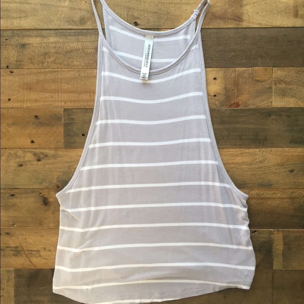 Lorna Jane striped workout top Size XS!