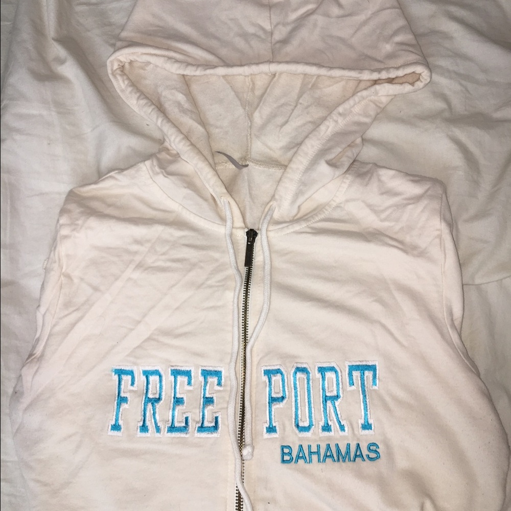 Cream-Colored Long Sleeve Hoodie
