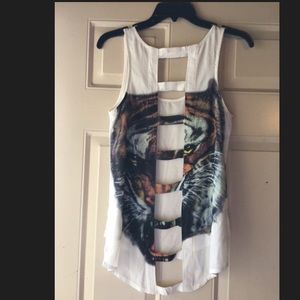 Tiger Cut Out Tank