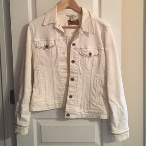 Levi's white denim jacket