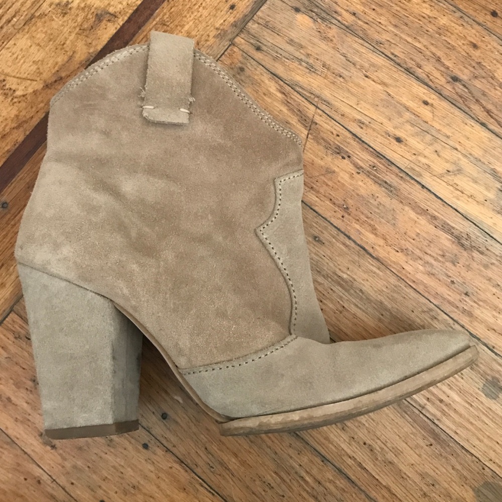Zara suede tan booties