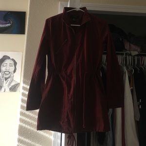 Wine Red trench coat