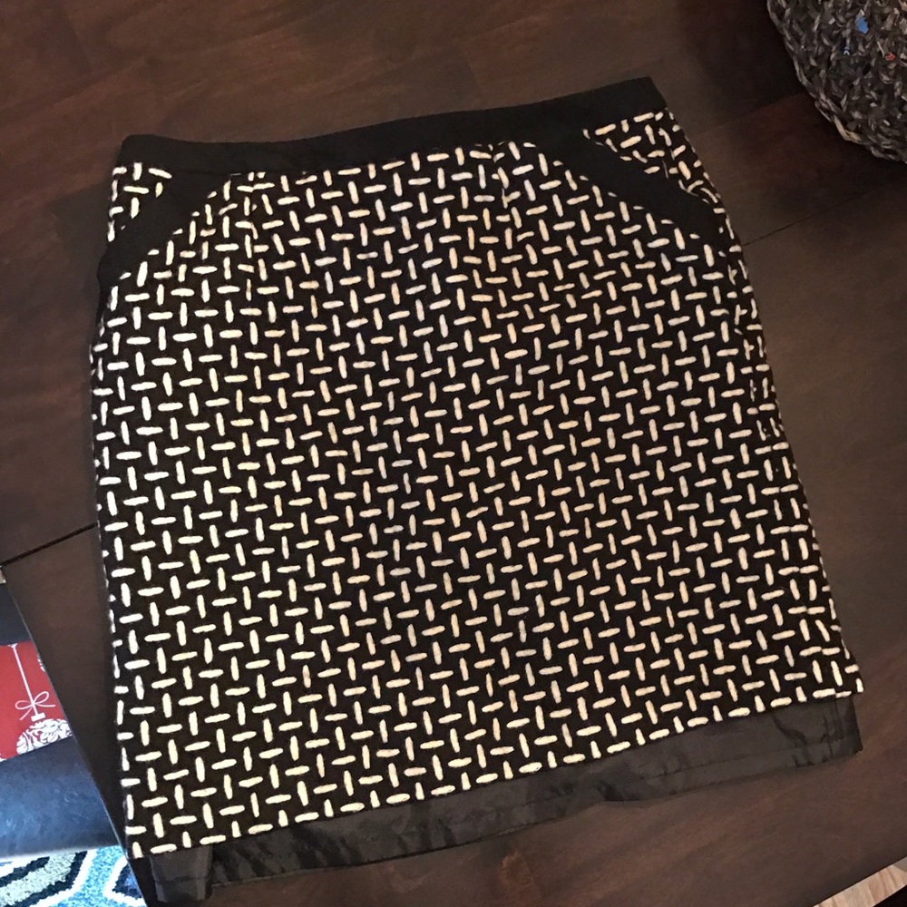 Talbots Black and White Skirt
