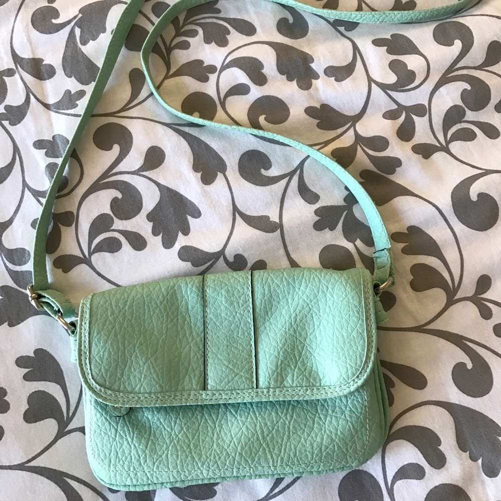 Turquoise, leather cross body!