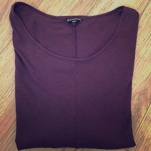 Soft Cotton dark purple tee