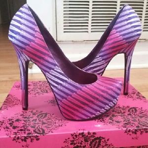 Pink and purple Party Heels