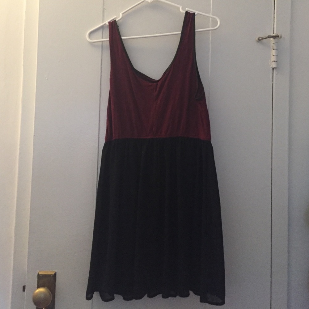 Simple Plum and Black Dress