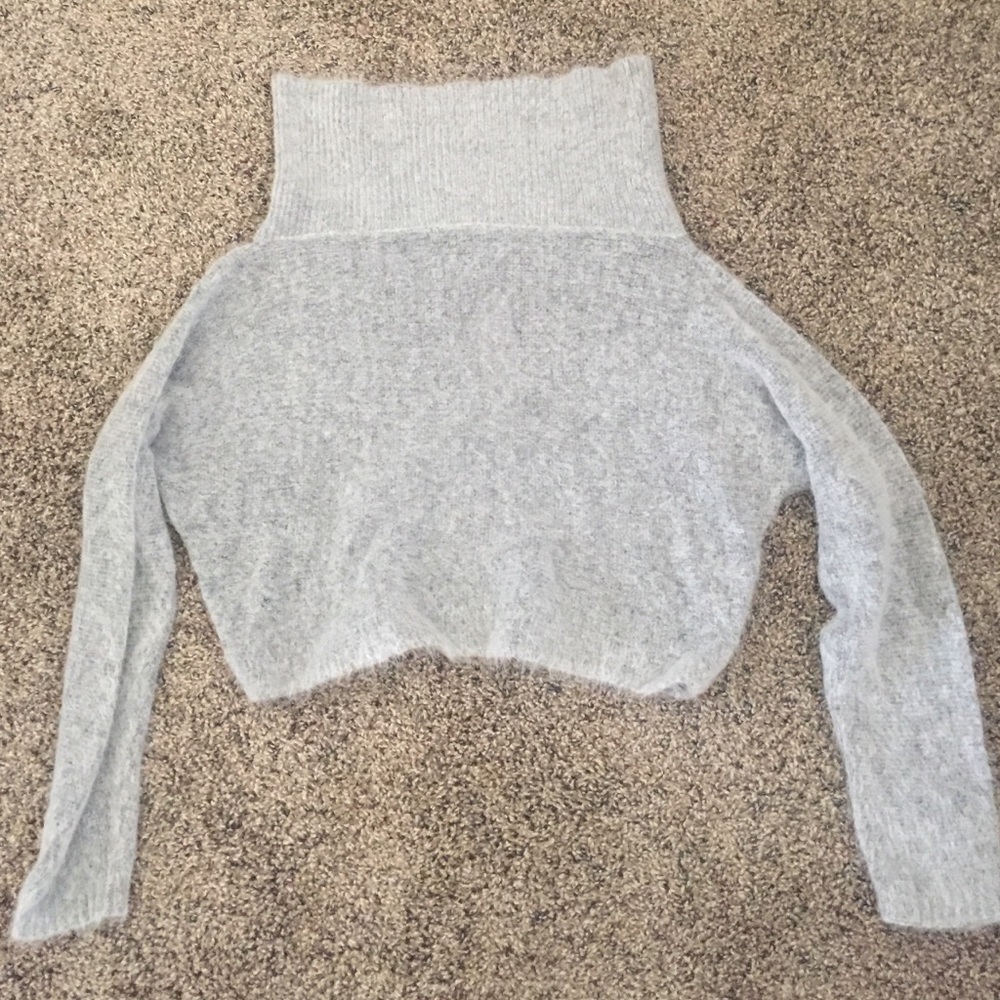 Gray off the shoulder Vici sweater