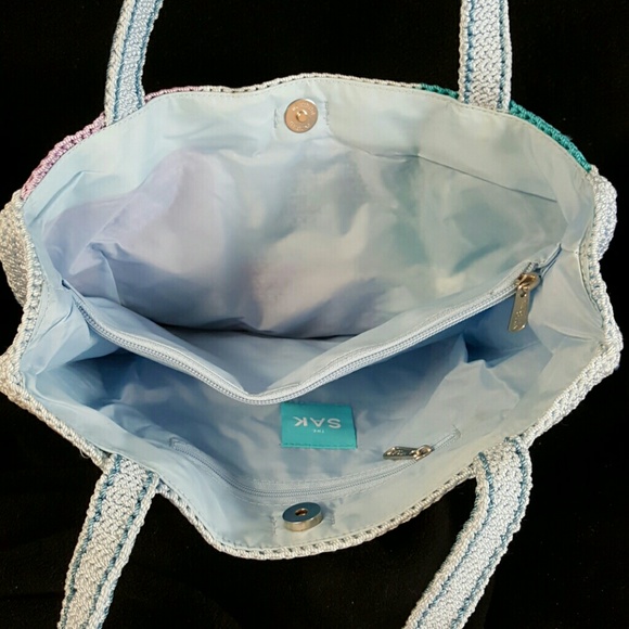 The Sak baby blue hued sandal front bag - Picture 3 of 8