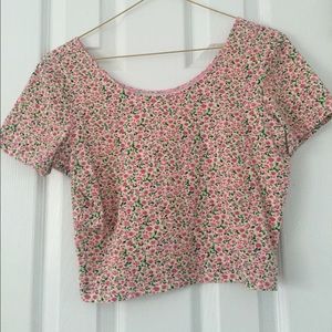 American apparel floral crop top