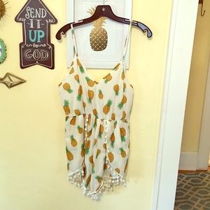 Pineapple pompom romper