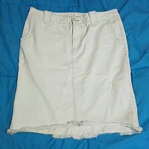 American Eagle White Denim Skirt