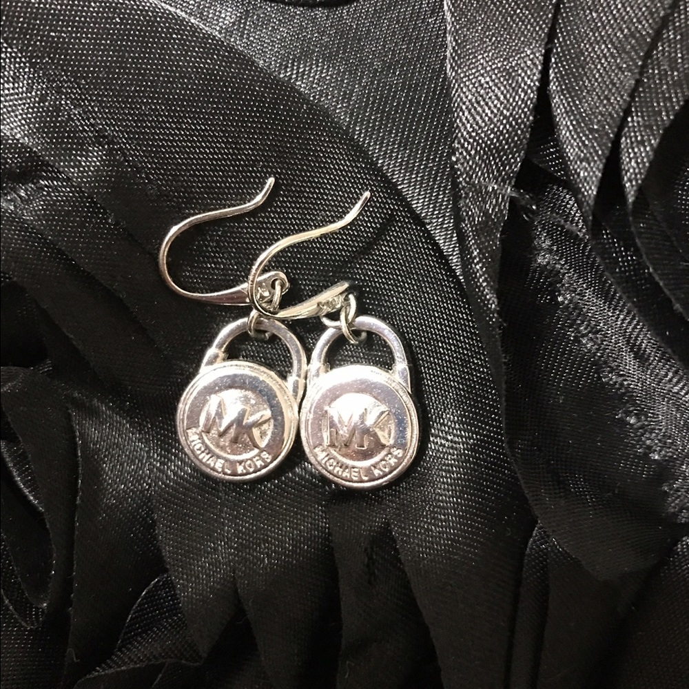Michael Kors Padlock Silver Earrings