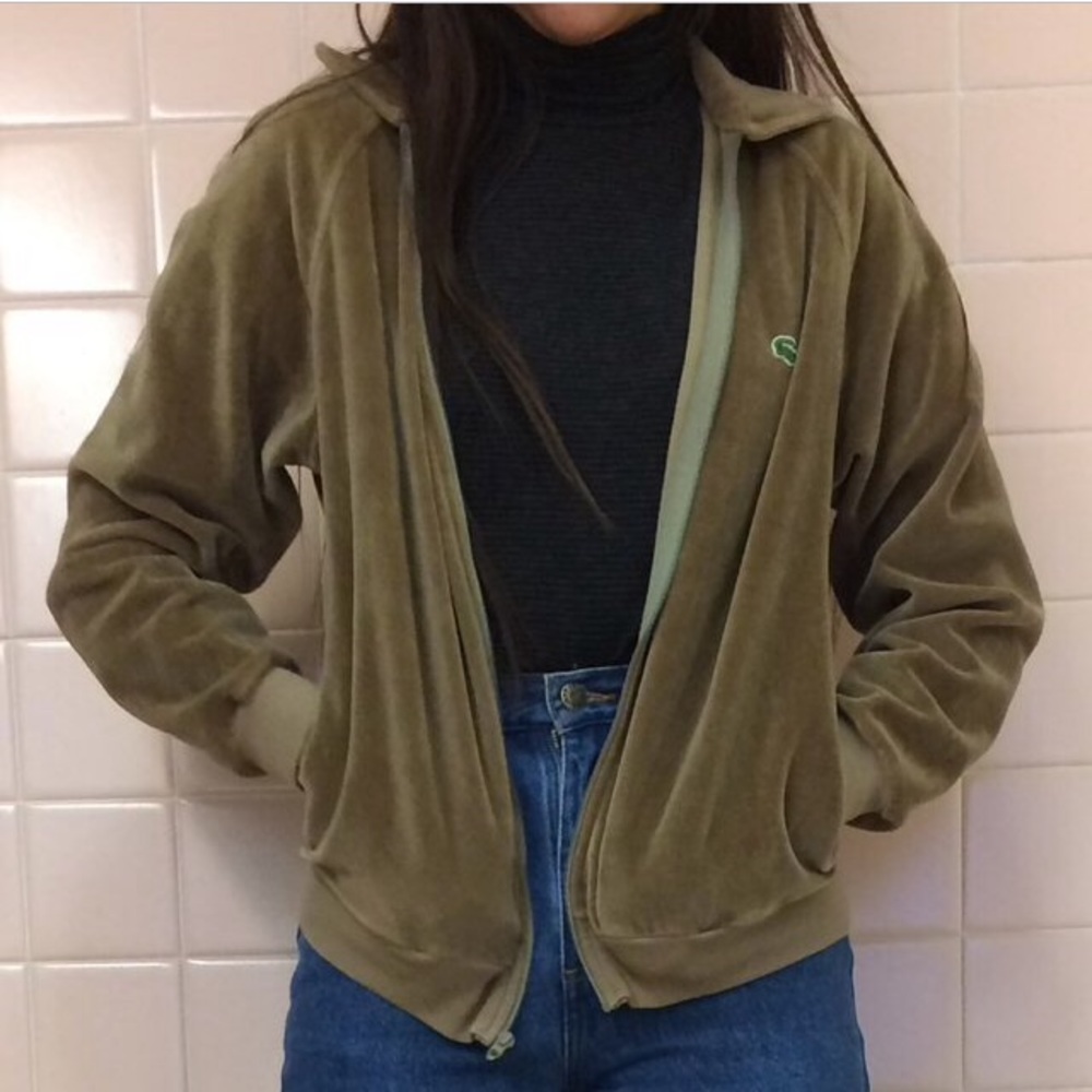 vintage IZOD lacoste bomber jacket