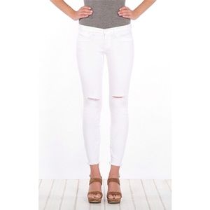 Henry & Belle distressed skinny ankle jean