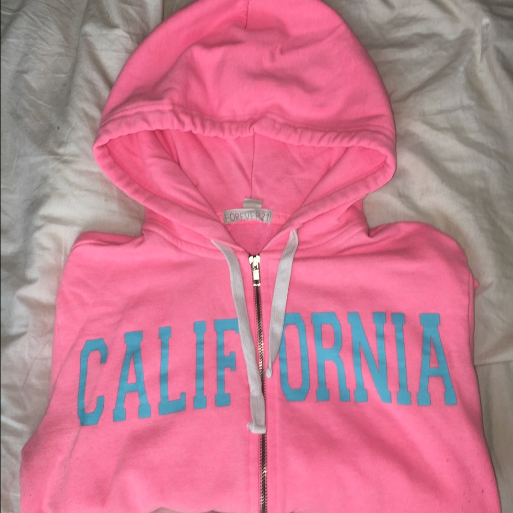 Vibrant Pink California Hoodie