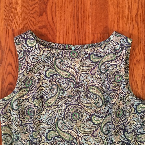 Talbots cotton sheath paisley dress - Picture 2 of 4