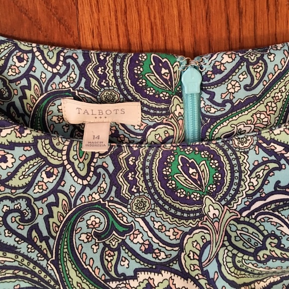 Talbots cotton sheath paisley dress - Picture 4 of 4