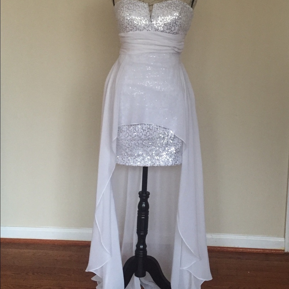 White sequin dress