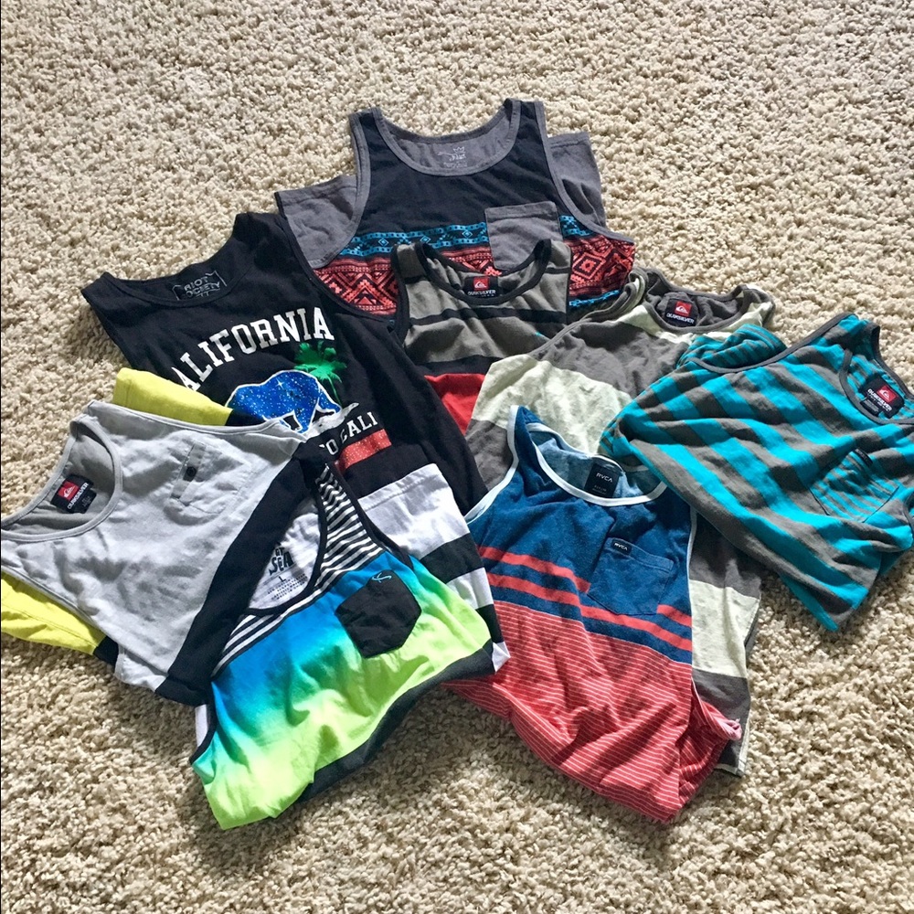 Boys Quiksilver tanks