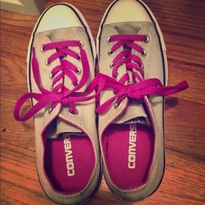 Light Gray and Purple Converse