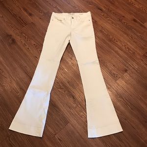 Henry & Belle white microflare jeans